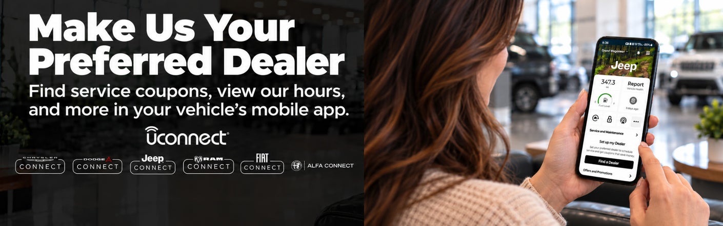 uconnect® make us your preferred dealer | Beaman Chrysler Dodge Jeep Ram in Murfreesboro TN