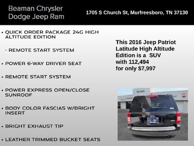 2016 Jeep Patriot High Altitude