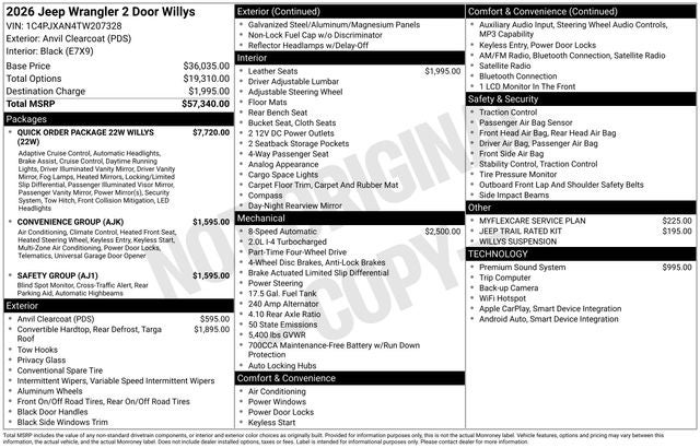 2026 Jeep Wrangler Willys