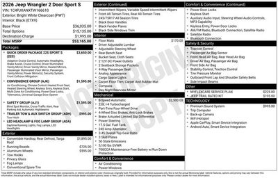 2026 Jeep Wrangler Sport S