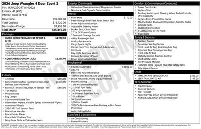 2026 Jeep Wrangler Sport S