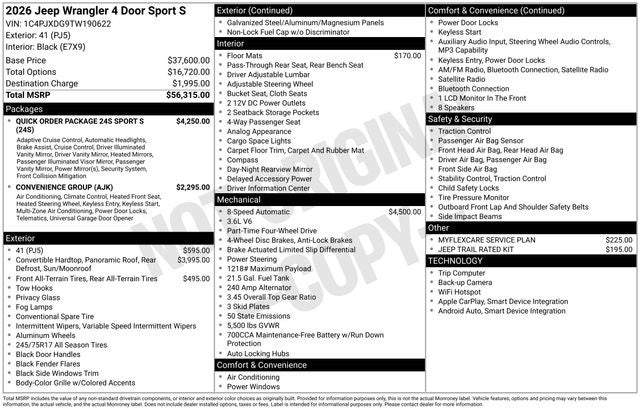 2026 Jeep Wrangler Sport S