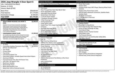 2026 Jeep Wrangler Sport S