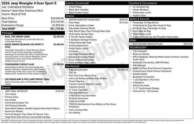 2026 Jeep Wrangler Sport S