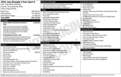 2026 Jeep Wrangler Sport S
