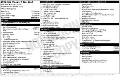 2026 Jeep Wrangler Sport