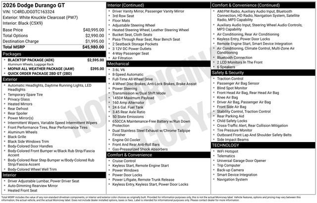 2026 Dodge Durango GT