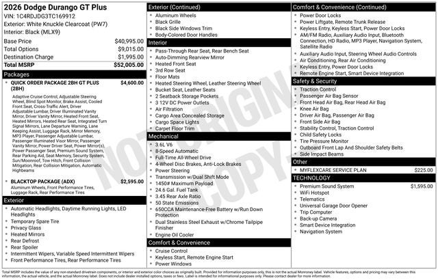 2026 Dodge Durango GT Plus