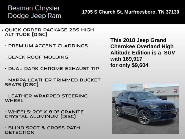 2018 Jeep Grand Cherokee Overland