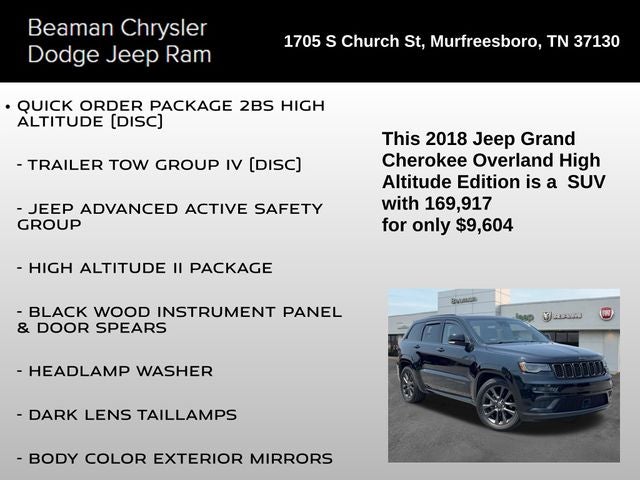 2018 Jeep Grand Cherokee Overland
