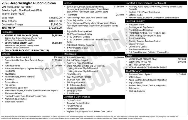 2026 Jeep Wrangler Rubicon