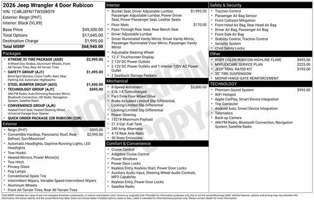 2026 Jeep Wrangler Rubicon
