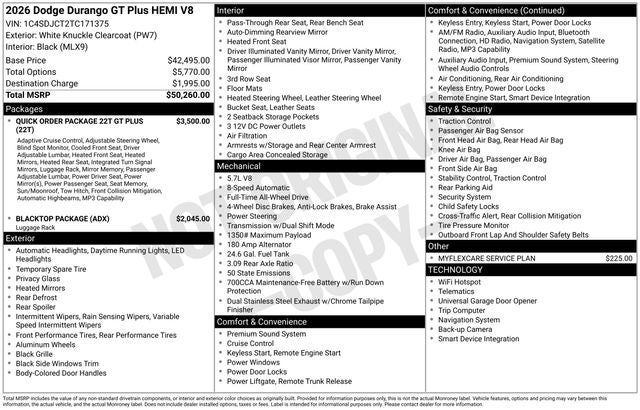2026 Dodge Durango GT