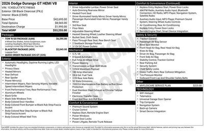 2026 Dodge Durango GT HEMI V8