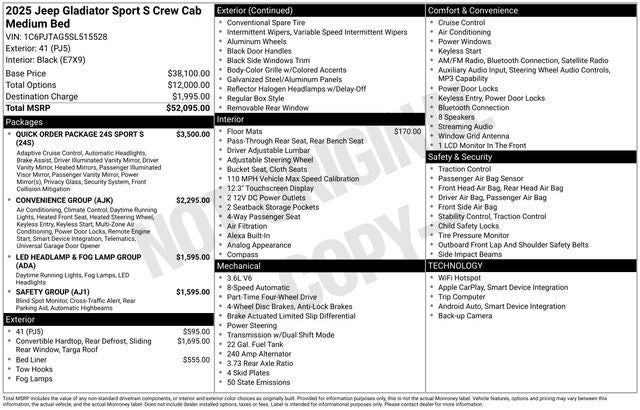 2025 Jeep Gladiator Sport S
