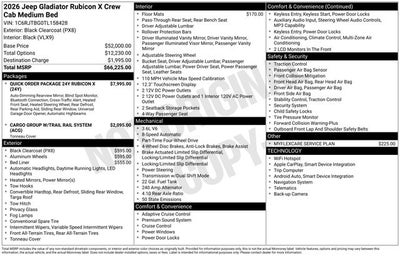 2026 Jeep Gladiator Rubicon