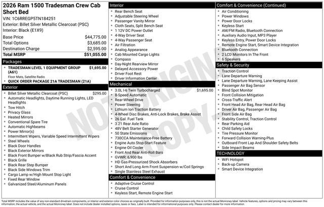 2026 RAM Ram 1500 Tradesman
