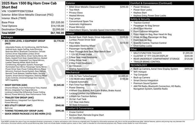 2025 RAM Ram 1500 Big Horn/Lone Star