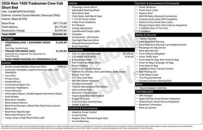 2026 RAM Ram 1500 Tradesman