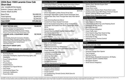 2026 RAM Ram 1500 Laramie