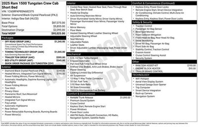 2025 RAM 1500 Tungsten