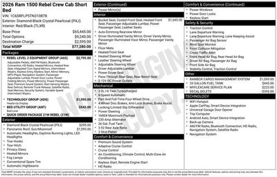 2026 RAM Ram 1500 Rebel