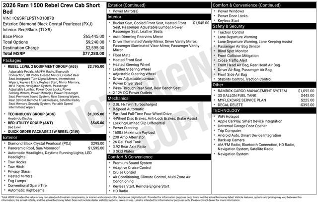 2026 RAM Ram 1500 Rebel