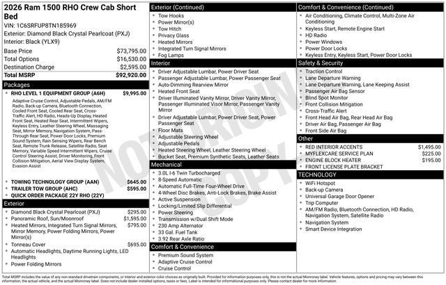 2026 RAM Ram 1500 RHO