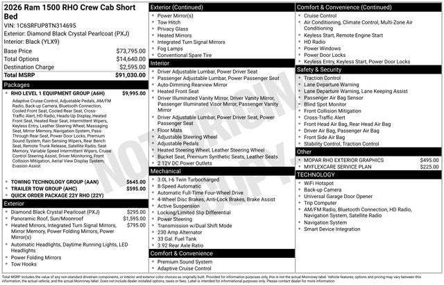 2026 RAM Ram 1500 RHO