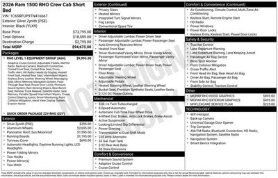 2026 RAM Ram 1500 RHO