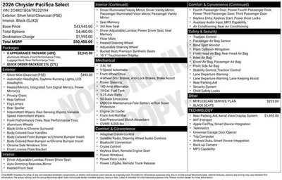 2026 Chrysler Pacifica Select