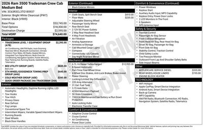 2026 RAM Ram 3500 Tradesman