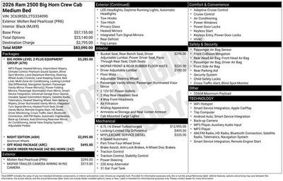 2026 RAM Ram 2500 Big Horn
