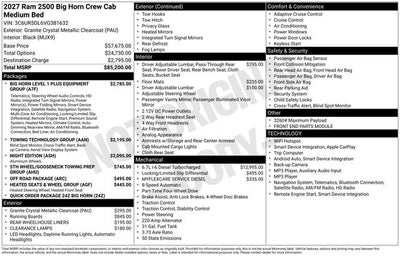 2027 RAM Ram 2500 Big Horn