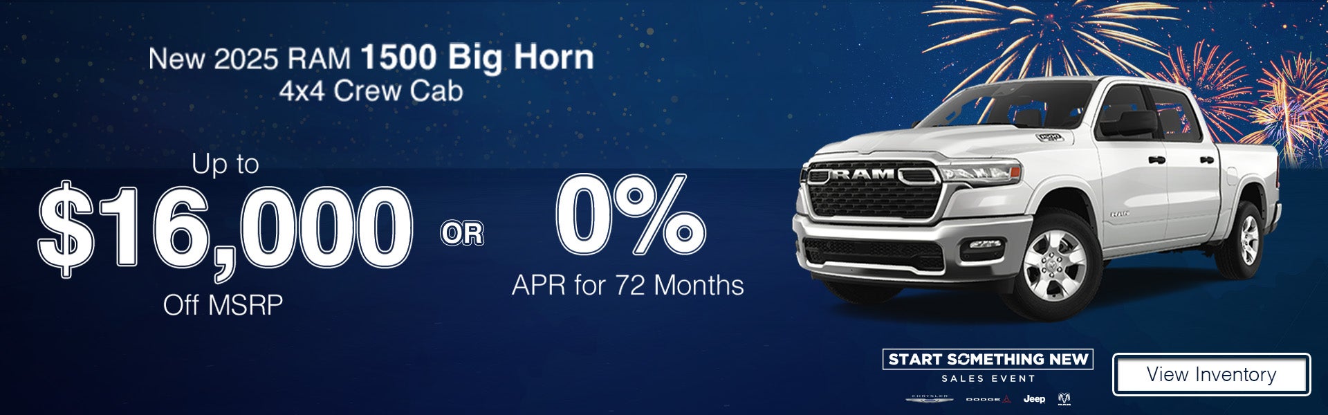 2025 RAM 1500 Big Horn 4x4 – $16,000 Off or 0% APR