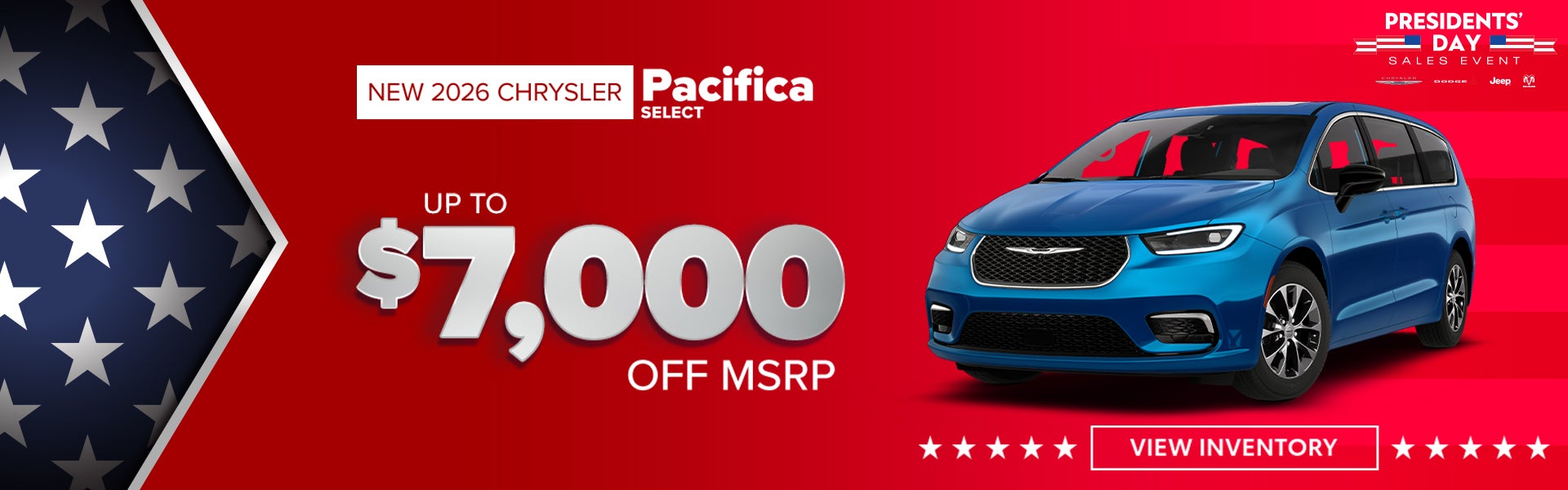 2026 Chrysler Pacifica Select – Save $7,000