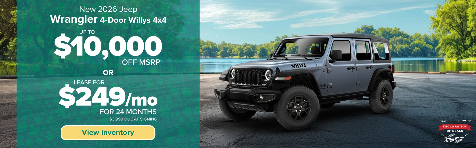 New 2026 Jeep Wrangler 4-Door Willys 4x4