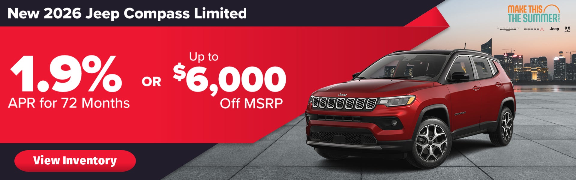 2026 Jeep Compass Limited – 1.9% APR or Up to $6,000 Off – M