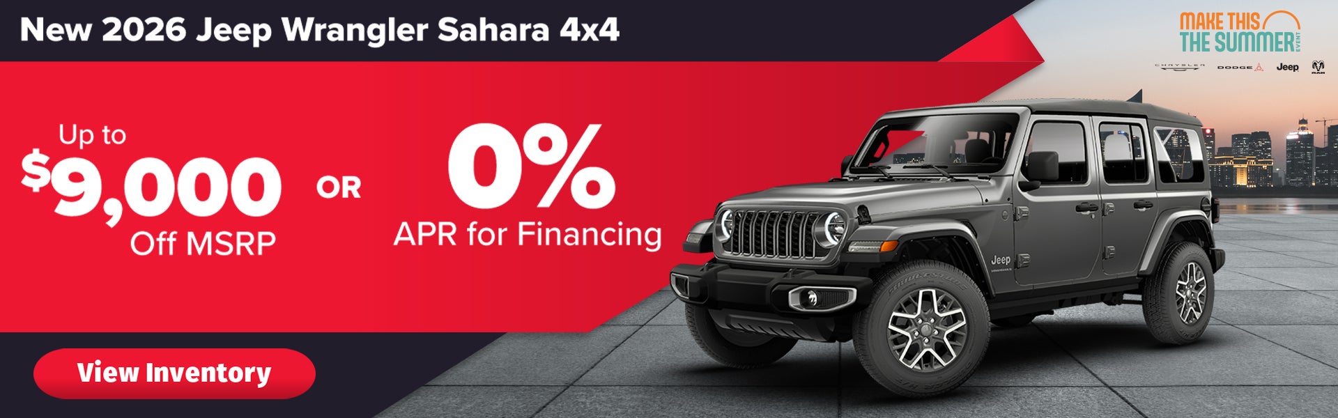 2026 Jeep Wrangler Sahara – Up to $9,000 Off or 0% APR – Mur