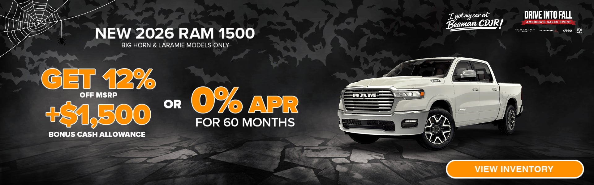 2026 Ram 1500 Big Horn & Laramie – 12% Off MSRP Plus $1,500 