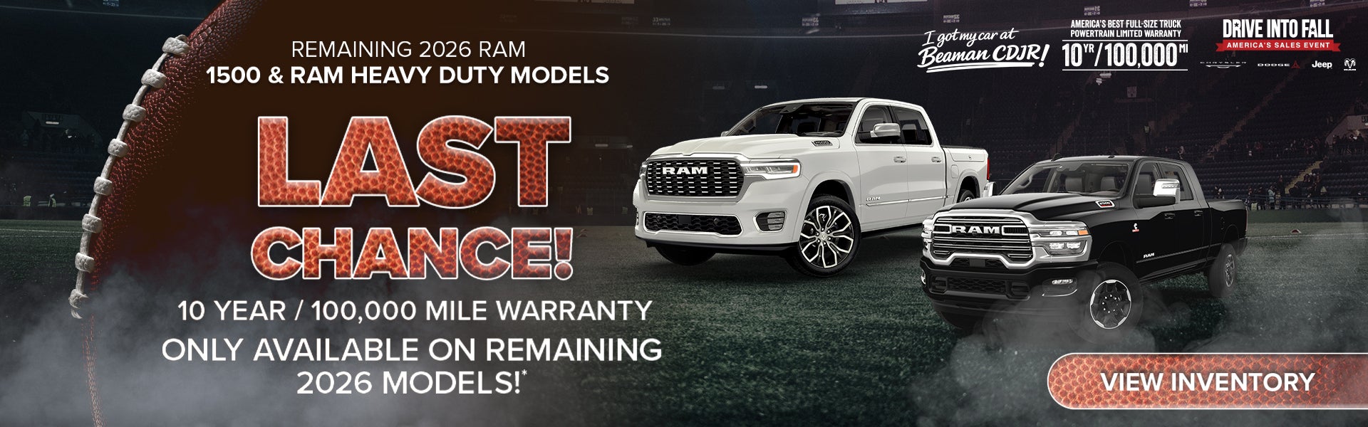 Last Chance 10 Year 100,000 Mile Warranty – Remaining 2026 R