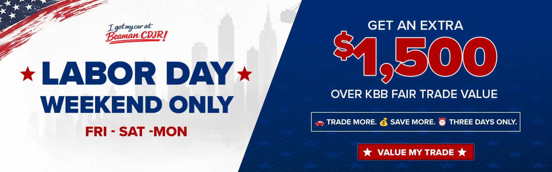 Get an Extra $1,500 Over KBB Fair Trade Value*