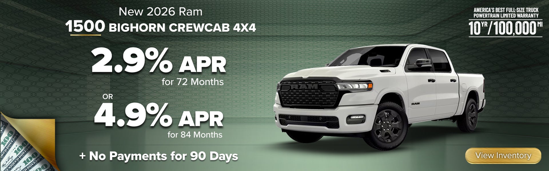 2026 Ram 1500 Big Horn Crew Cab 4x4 – 2.9% or 4.9% APR – Mur