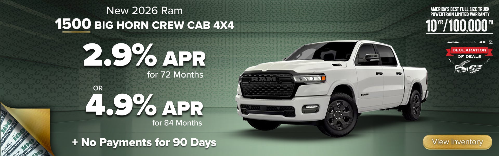 2026 Ram 1500 Big Horn Crew Cab 4x4 – 2.9% or 4.9% APR – Mur