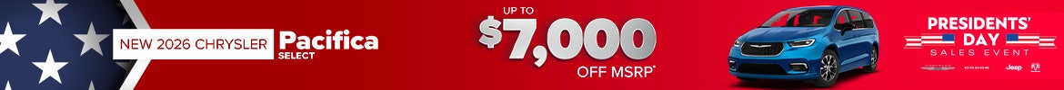 2026 Chrysler Pacifica Select – Save $7,000 – Murfreesboro, TN