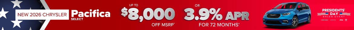 2026 Chrysler Pacifica Select – $8,000 Off or 3.9% APR – Murfreesboro, TN